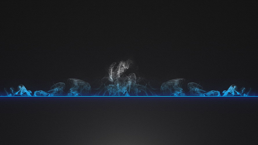 Glowing Blue Smoke Rising from a Neon Line on a Dark Background HD wallpaper