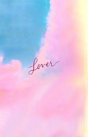 Taylor Swift Lover Album Cover Art with Pastel Sky and Clouds HD phone wallpaper