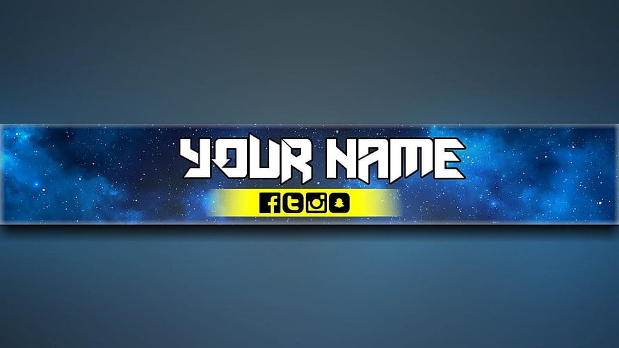 Your Name Anime YouTube Banner with Cosmic Starfield and Social Media Icons HD wallpaper