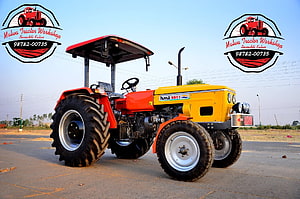 HMT 5911 Modified Tractor with Custom Canopy and Yellow Bodywork HD wallpaper