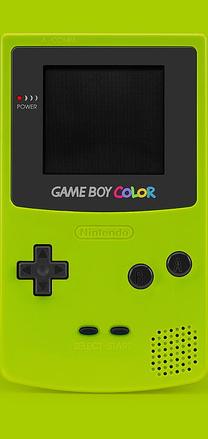 Lime Green Nintendo Game Boy Color Handheld Console Close-Up HD phone wallpaper