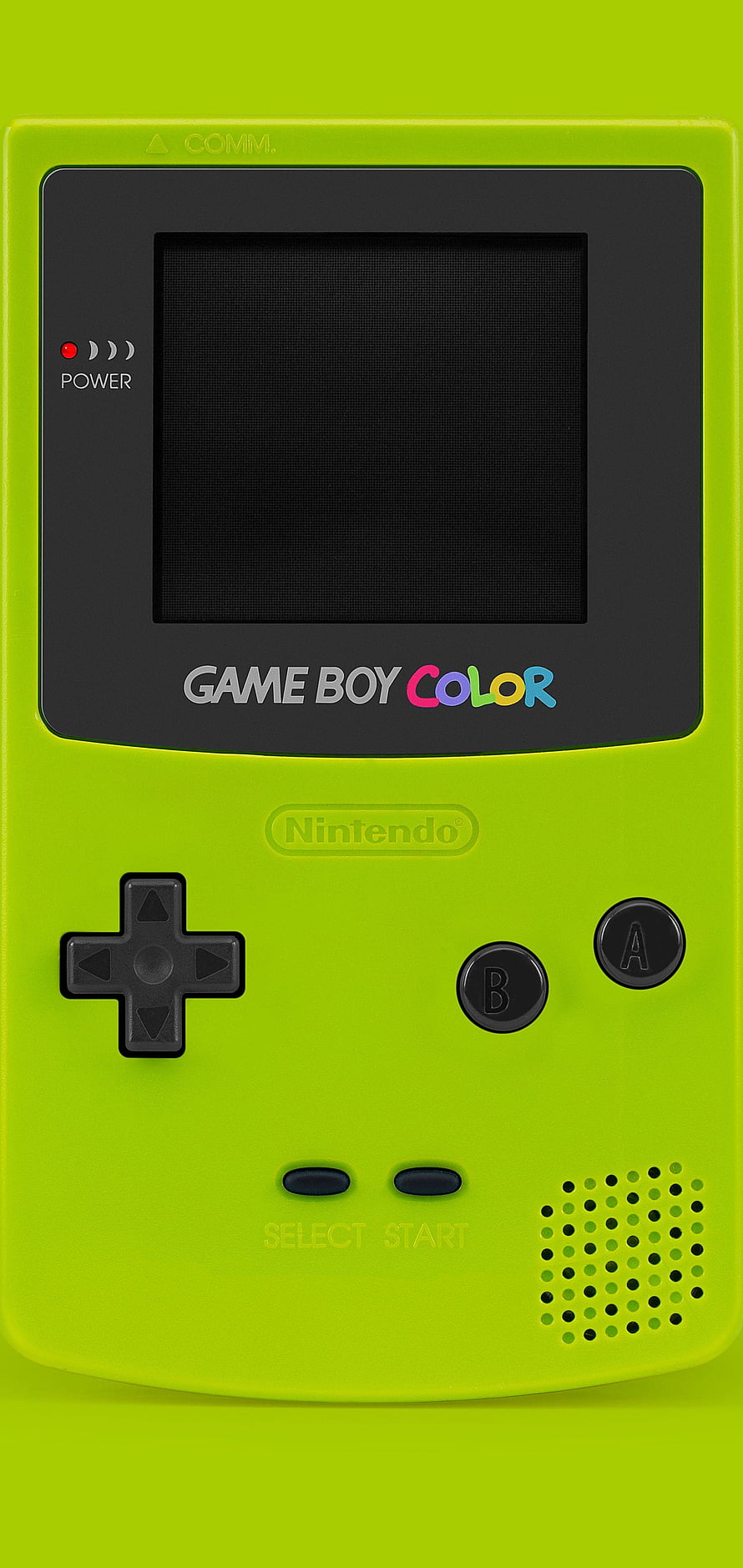 Lime Green Nintendo Game Boy Color Handheld Console Close-Up HD phone wallpaper
