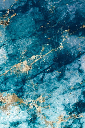 Teal and Gold Abstract Marble Texture with Organic Veining and Metallic Accents HD phone wallpaper
