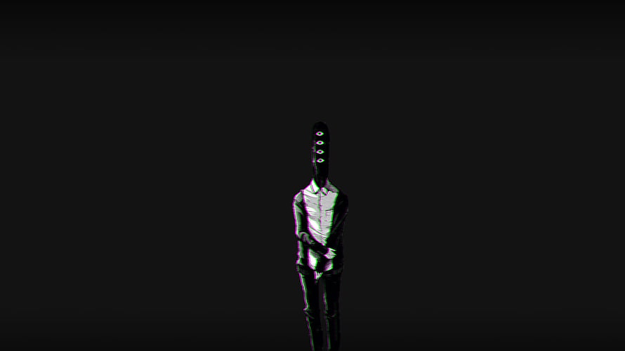 Oyasumi Punpun Tall Three-Eyed Figure in Dark Minimalist Setting HD wallpaper