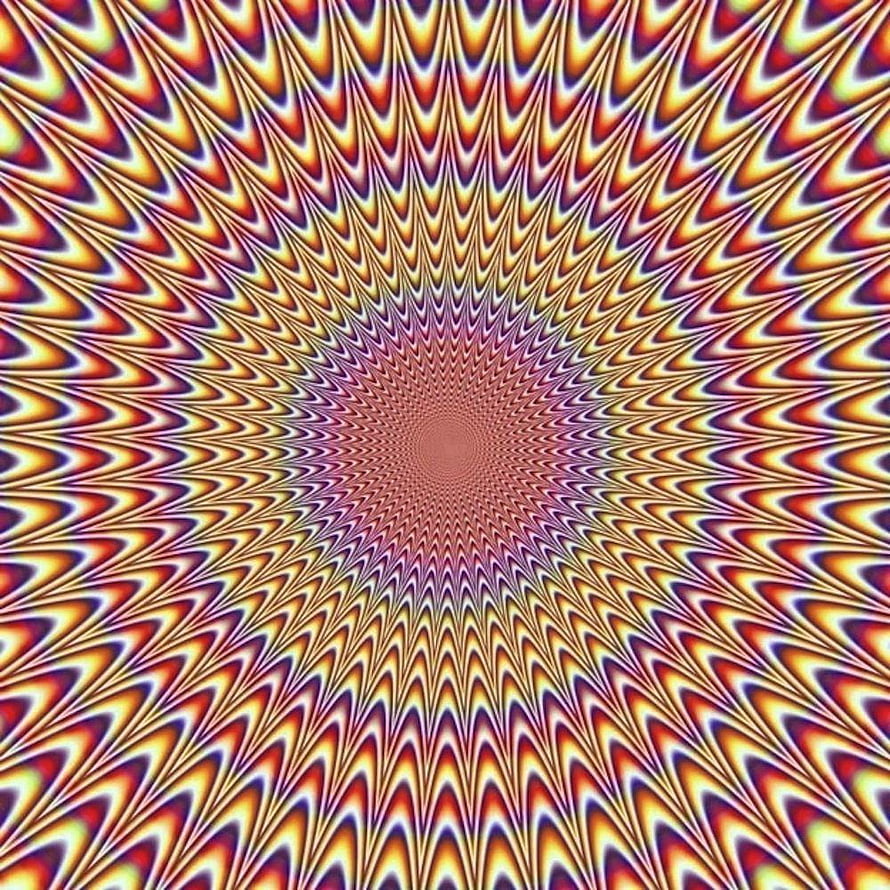Hypnotic Radial Spiral Pattern with Warm Color Gradient and Optical Illusion Depth HD phone wallpaper