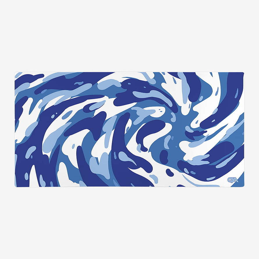 Aqua Swirl Abstract Blue and White Fluid Art Mousepad Design HD phone wallpaper