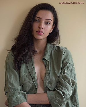 Tripti Dimri Portrait in Olive Green Shirt with Long Dark Hair HD phone wallpaper