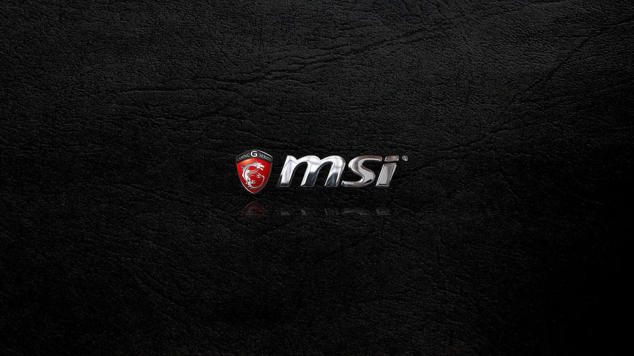 MSI Gaming Logo on Black Leather Texture Background HD wallpaper