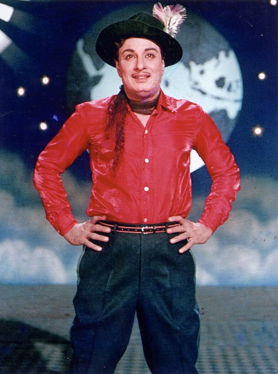 Vintage Stage Portrait of a Performer in a Red Shirt and Feathered Hat HD phone wallpaper