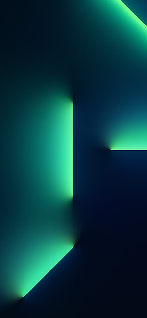 Dark Geometric Abstract Wallpaper with Neon Green Gradient Light HD phone wallpaper