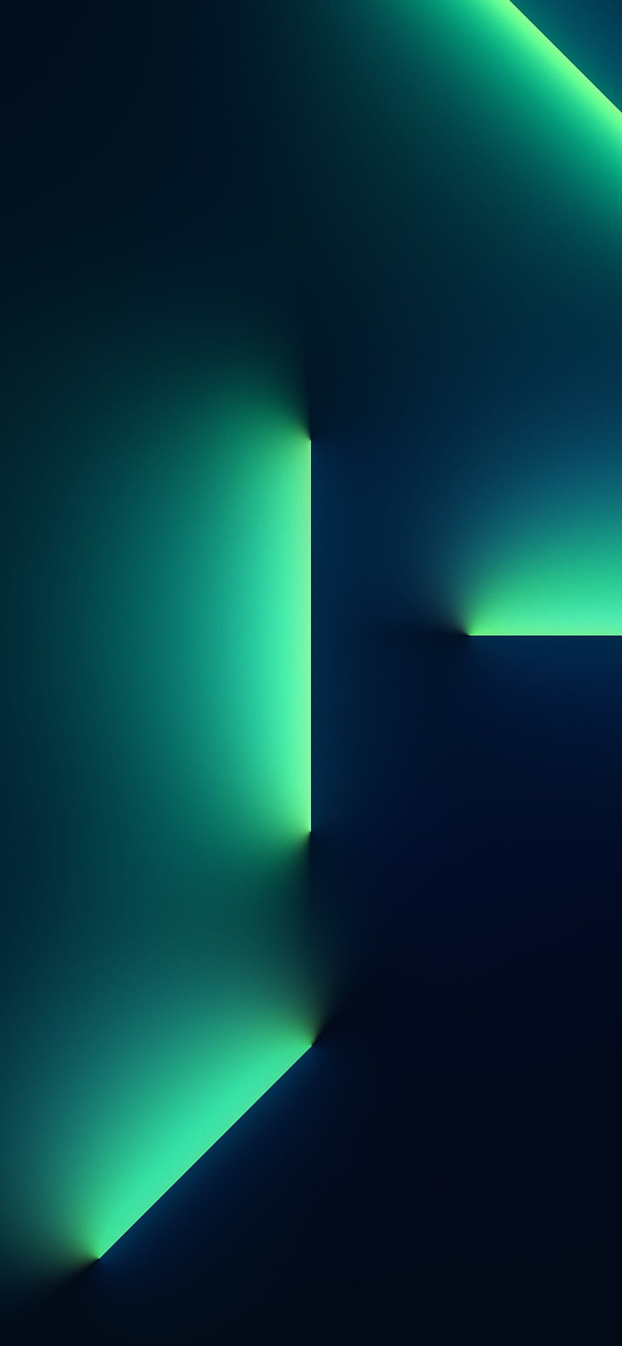 Dark Geometric Abstract Wallpaper with Neon Green Gradient Light HD phone wallpaper
