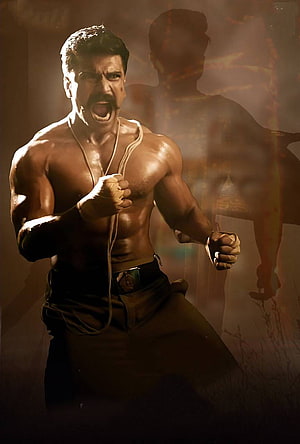 Ranveer Singh as Bheem in RRR with intense battle cry and muscular physique HD phone wallpaper