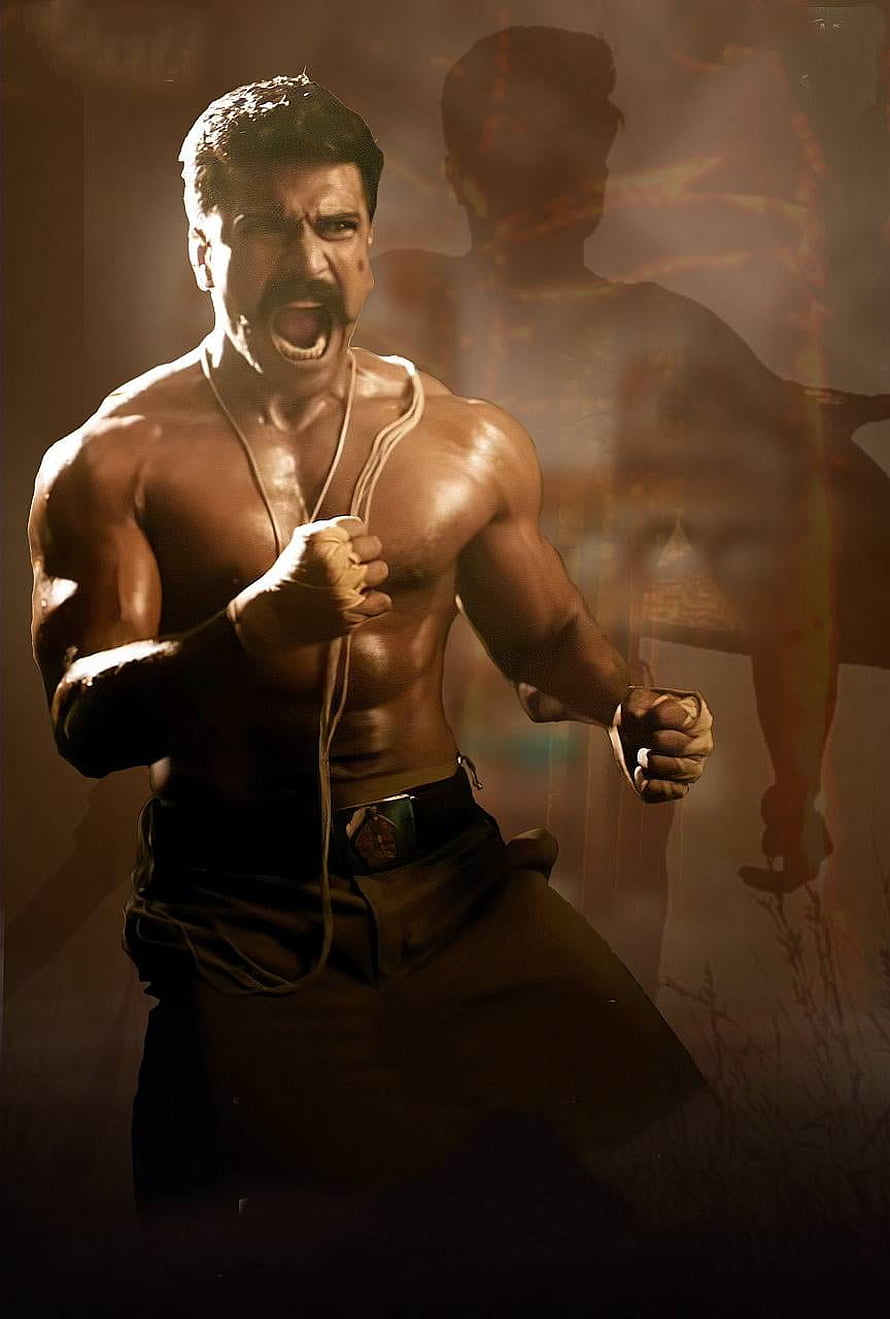 Ranveer Singh as Bheem in RRR with intense battle cry and muscular physique HD phone wallpaper