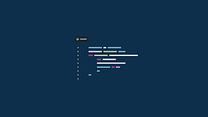Minimalist Code Editor Illustration on Dark Navy Background HD wallpaper