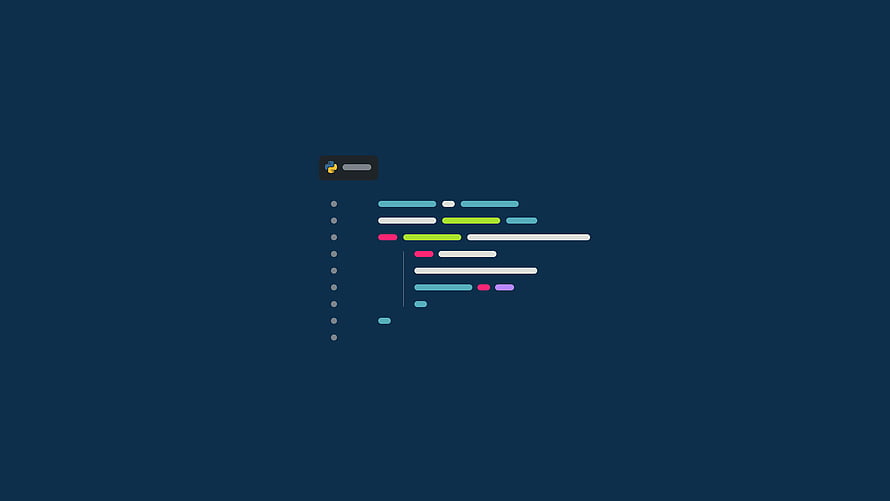 Minimalist Code Editor Illustration on Dark Navy Background HD wallpaper