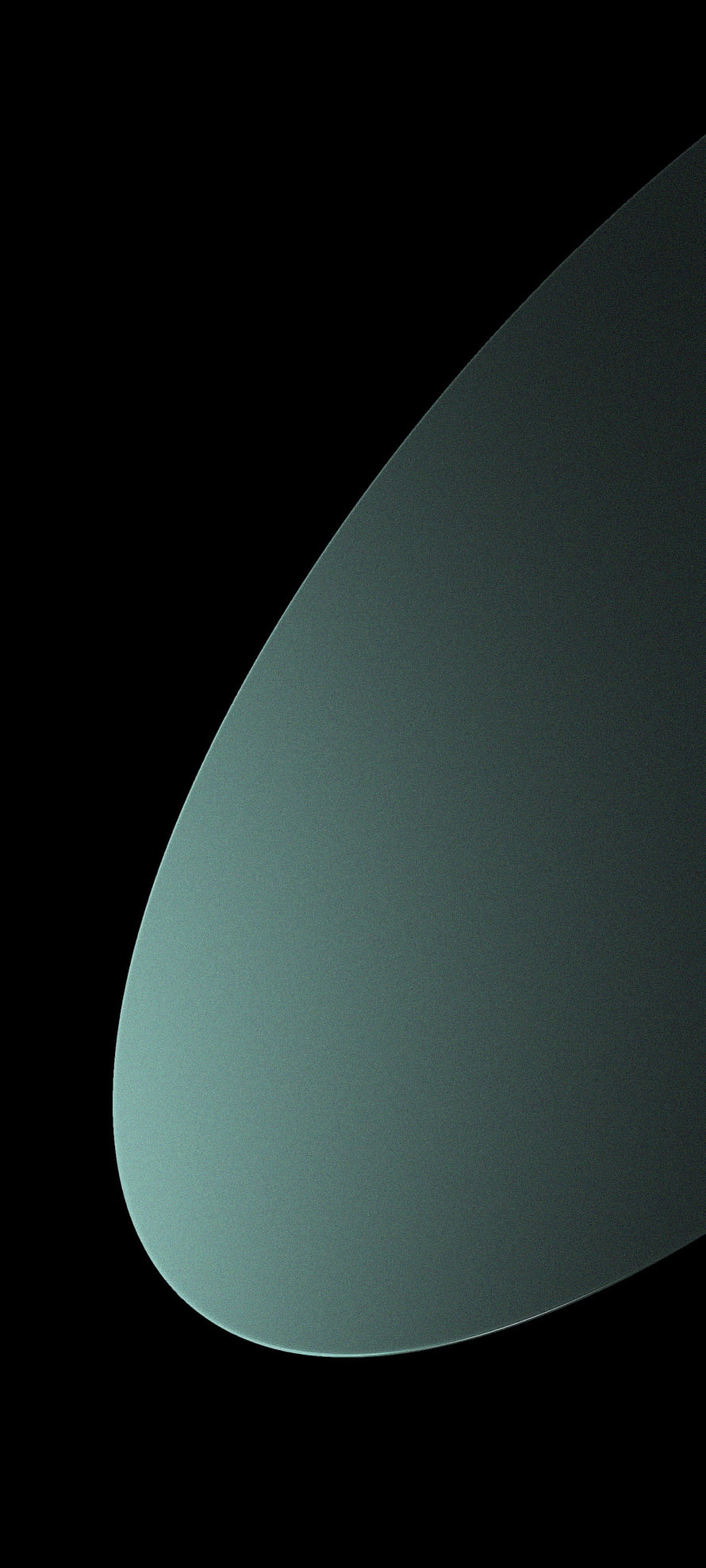 Minimalist Teal Abstract Shape on Black Background for Xiaomi 12S Ultra HD phone wallpaper