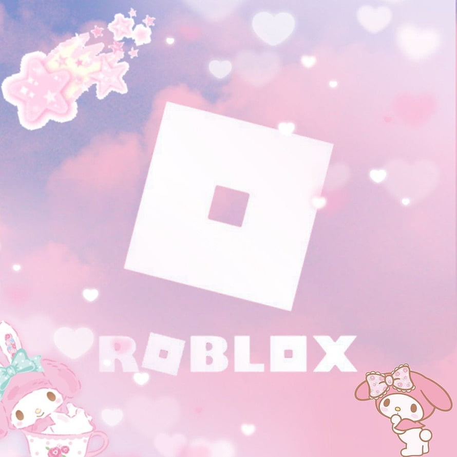 Roblox Pink Melody Icon with My Melody Characters and Dreamy Pastel Sky HD phone wallpaper