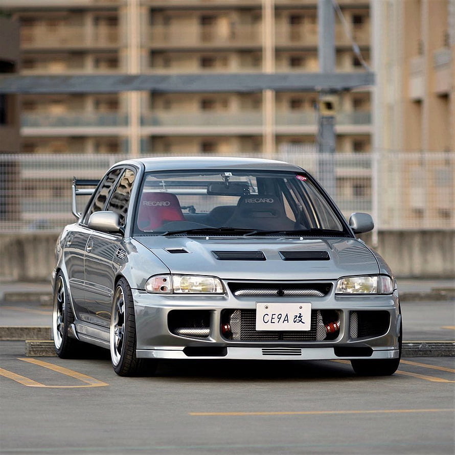 Silver Mitsubishi Lancer Evolution III with Recaro Seats and Custom Widebody Kit HD phone wallpaper