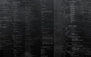 Dark Matrix Code Rain Background with Glitch Effect HD wallpaper
