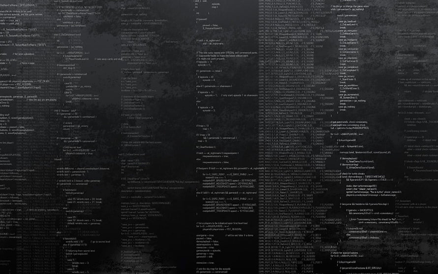 Dark Matrix Code Rain Background with Glitch Effect HD wallpaper