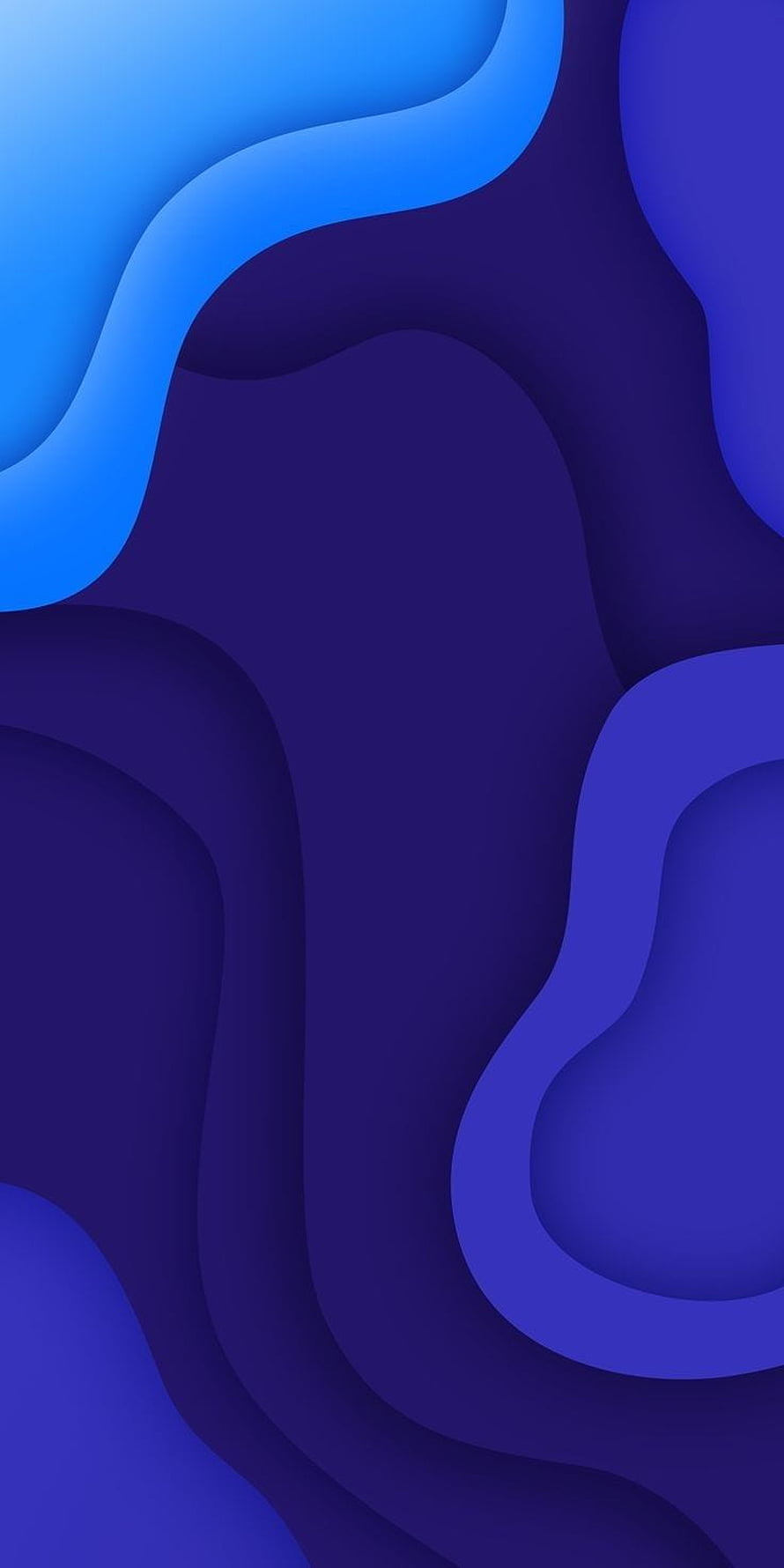 Abstract Blue Gradient Waves Minimalist Digital Art Background HD phone wallpaper