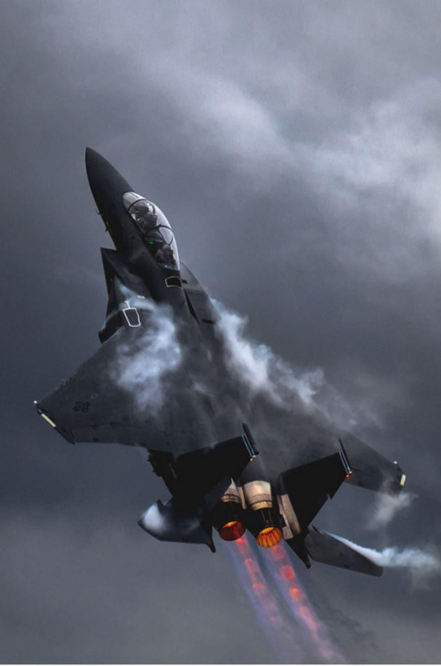 F-35 Lightning II Stealth Fighter Jet Climbing Through Clouds With Afterburners HD phone wallpaper