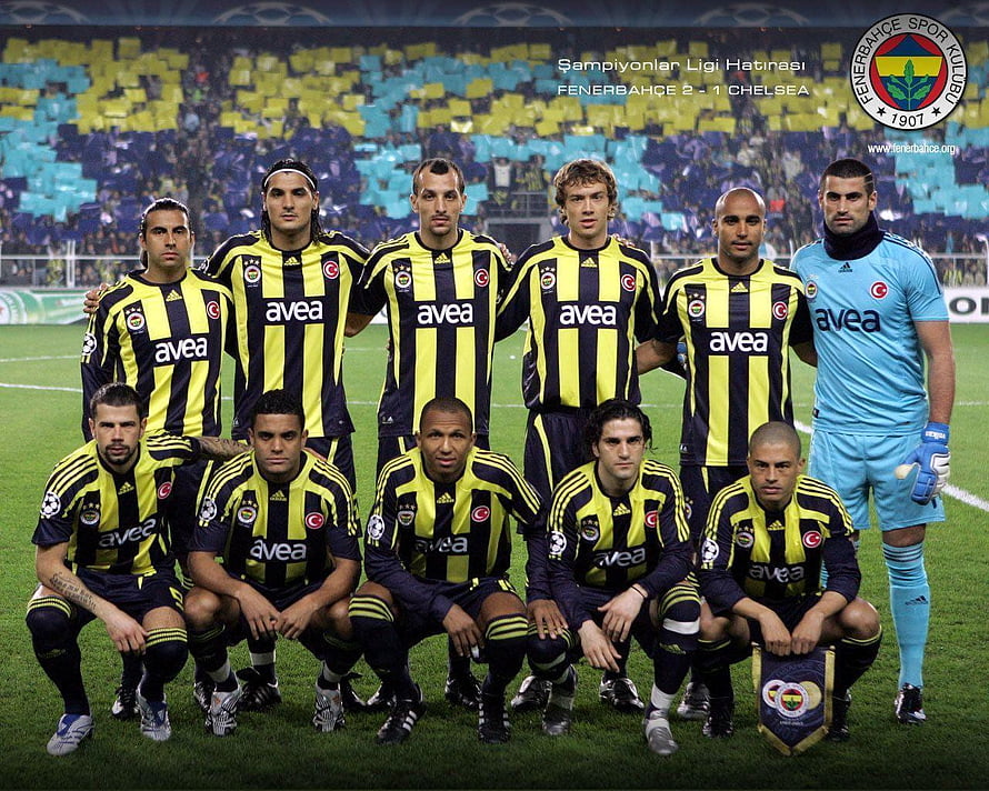 Fenerbahce SK Champions League Quarter Final Team Photo HD wallpaper