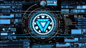 Jarvis Iron Man Stark Industries Futuristic Blue Holographic Interface Dashboard, Jarvis Iron Man, #jarvis HD wallpaper