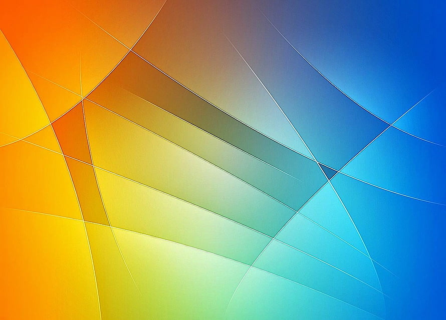 Vibrant Geometric Gradient Abstract Art with Curved Lines and Color Transitions HD wallpaper