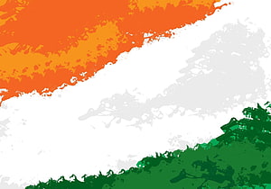 Abstract India Flag Background With Orange White And Green Paint Splatter Design HD wallpaper