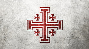 Jerusalem Cross Emblem on Textured Grunge Background HD wallpaper