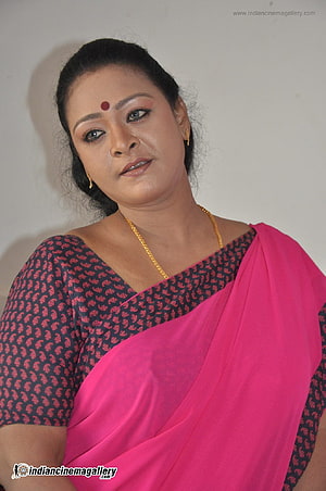 Shakeela in a vibrant pink saree with a patterned blouse and gold jewelry HD phone wallpaper
