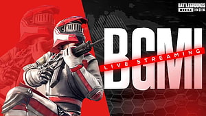 BGMI Live Streaming Thumbnail Featuring Armored Soldier with Rifle HD wallpaper