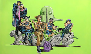 JoJo's Bizarre Adventure Part 8 JoJolion Character Group Illustration HD wallpaper