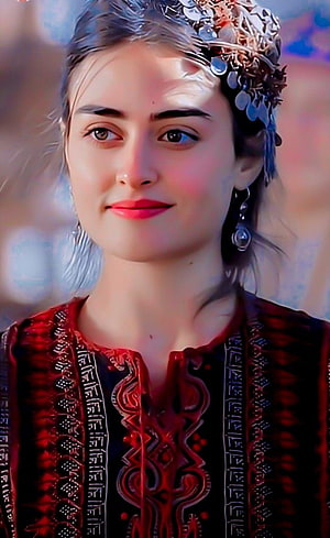 Halima Sultan in Traditional Ottoman Costume with Intricate Embroidery and Floral Headpiece, Halima Sultan , in 2021, turkish girl HD phone wallpaper