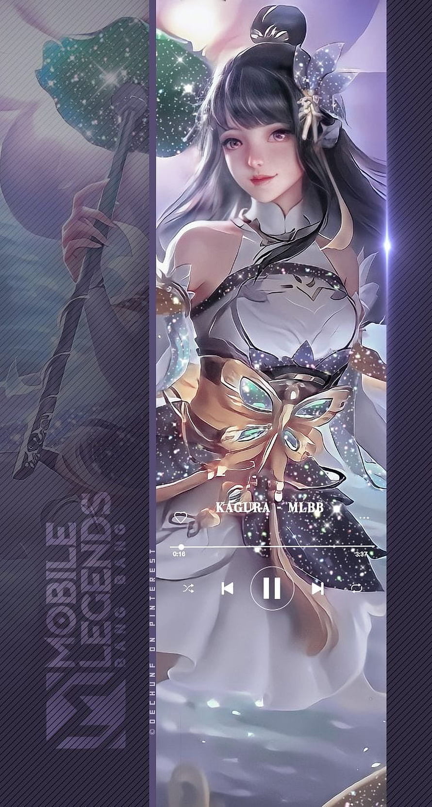 Kagura Starlight Skin from Mobile Legends: Bang Bang Fantasy Character Art HD phone wallpaper