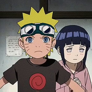 Naruto and Hinata as Children in Konoha Academy Anime Scene HD phone wallpaper
