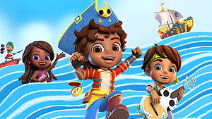 Santiago of the Seas Animated Pirate Adventure with Crew and Ship HD wallpaper