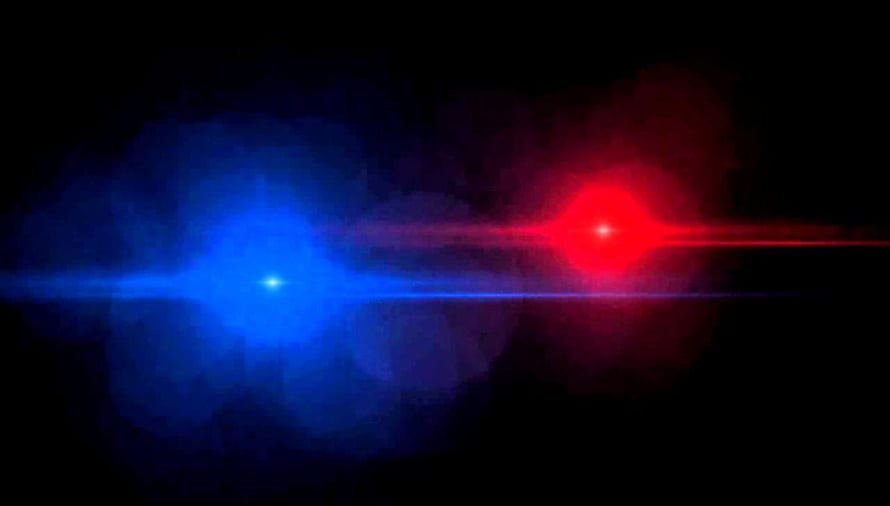 Abstract Blue and Red Light Flare on Black Background HD wallpaper