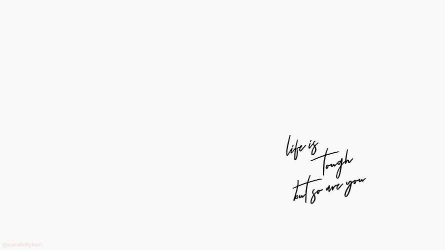 Minimalist Handwritten Quote on White Background for Desktop HD wallpaper