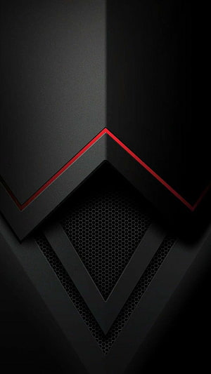 ROG Phone Dark Geometric Design with Red Accent and Hexagonal Mesh Pattern HD phone wallpaper