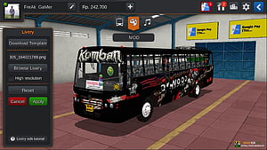 Komban Bus Skin Livery for Bus Simulator Indonesia Mobile Game HD wallpaper