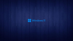 Windows 11 Logo on Dark Blue Wood Grain Texture Background HD wallpaper