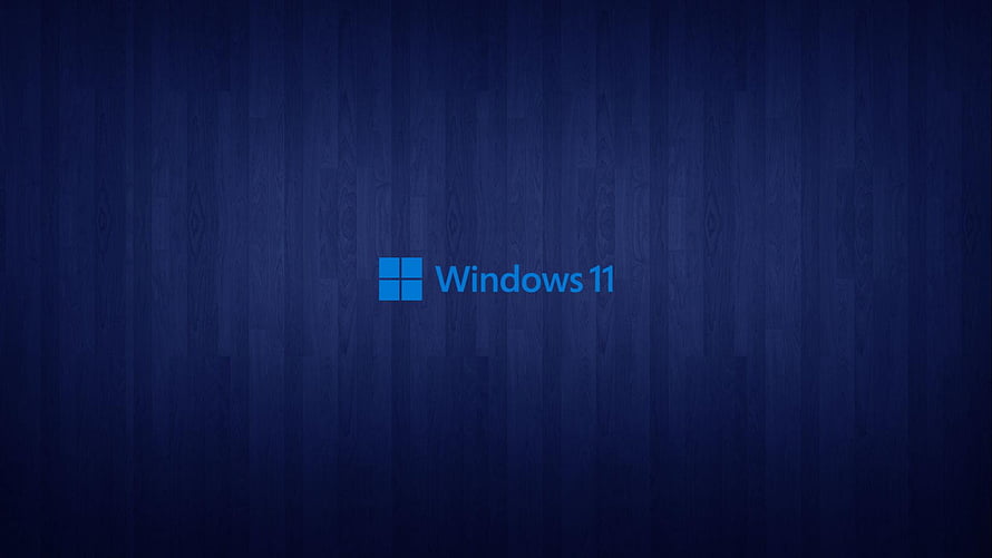 Windows 11 Logo on Dark Blue Wood Grain Texture Background HD wallpaper