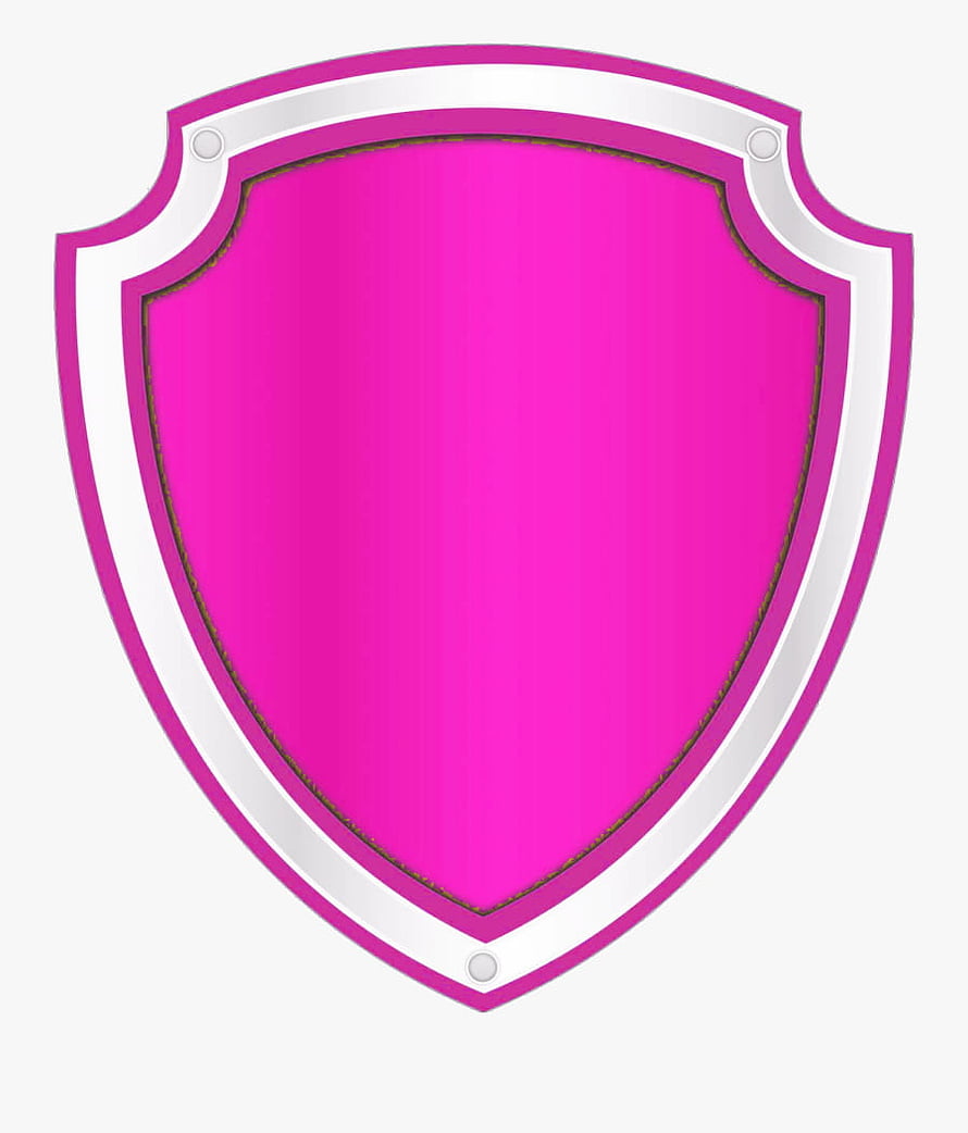 Pink Shield Clipart with Silver Trim and Rivets on White Background HD phone wallpaper