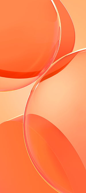 Abstract Orange Glass Spheres Minimalist 3D Render Wallpaper HD phone wallpaper