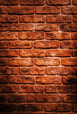 Warm Rustic Brick Wall Texture with Rich Terracotta Tones and Deep Mortar Lines HD phone wallpaper
