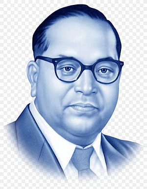 B. R. Ambedkar Portrait Illustration in Formal Suit and Glasses HD phone wallpaper