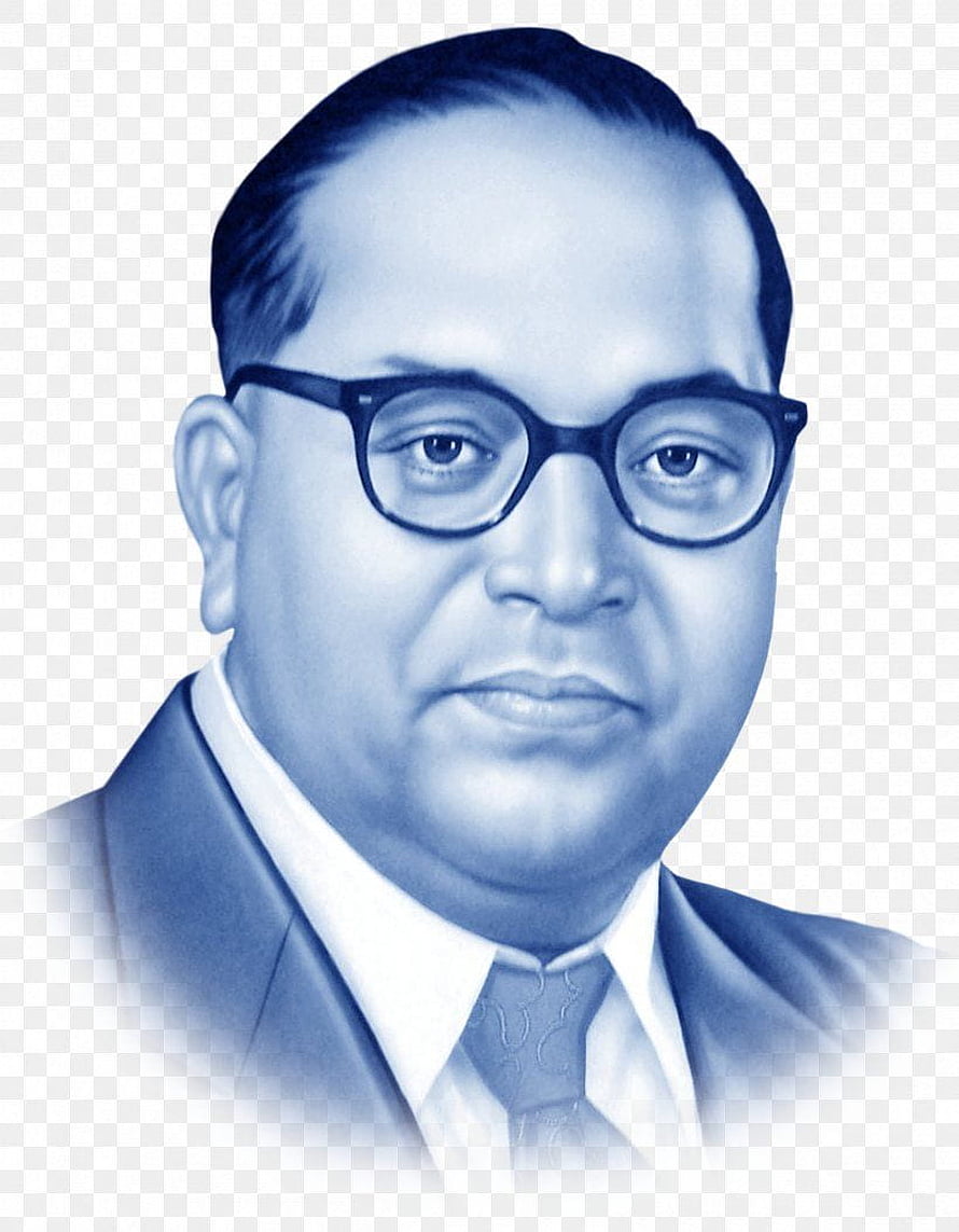 B. R. Ambedkar Portrait Illustration in Formal Suit and Glasses HD phone wallpaper