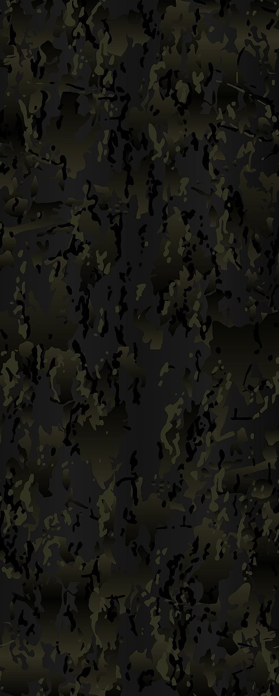 Dark OCP Black Vector Camouflage Pattern for Military Uniforms and Tactical Gear HD phone wallpaper